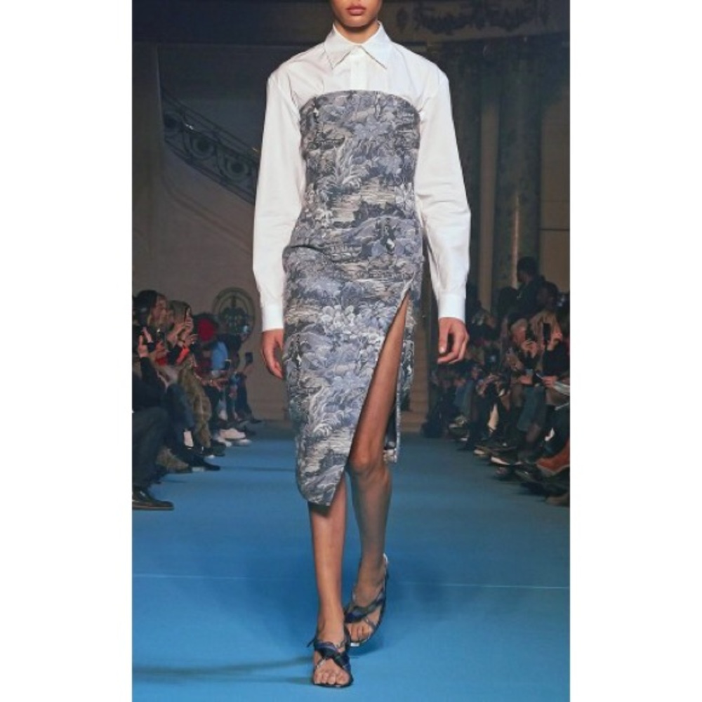 Off-White Strapless Runway Dress AW18